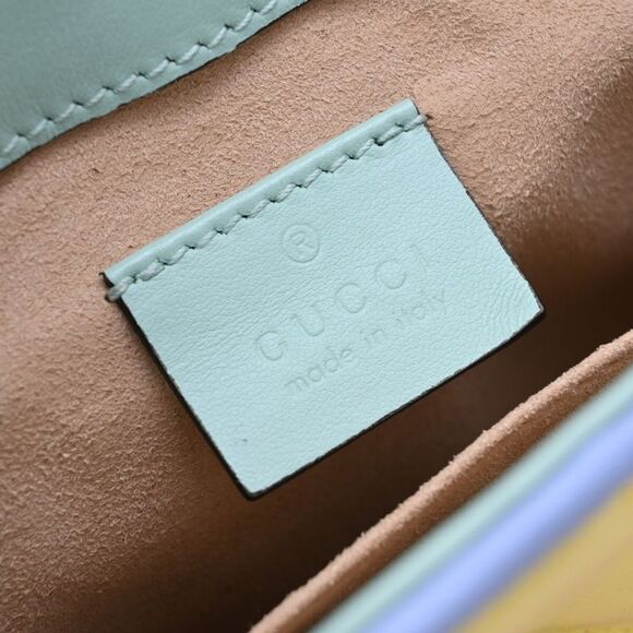 Gucci Gg Marmont Top Handle Bag Leather Multicolour Leather Bag (Pre-Owned) - Picture 6 of 15